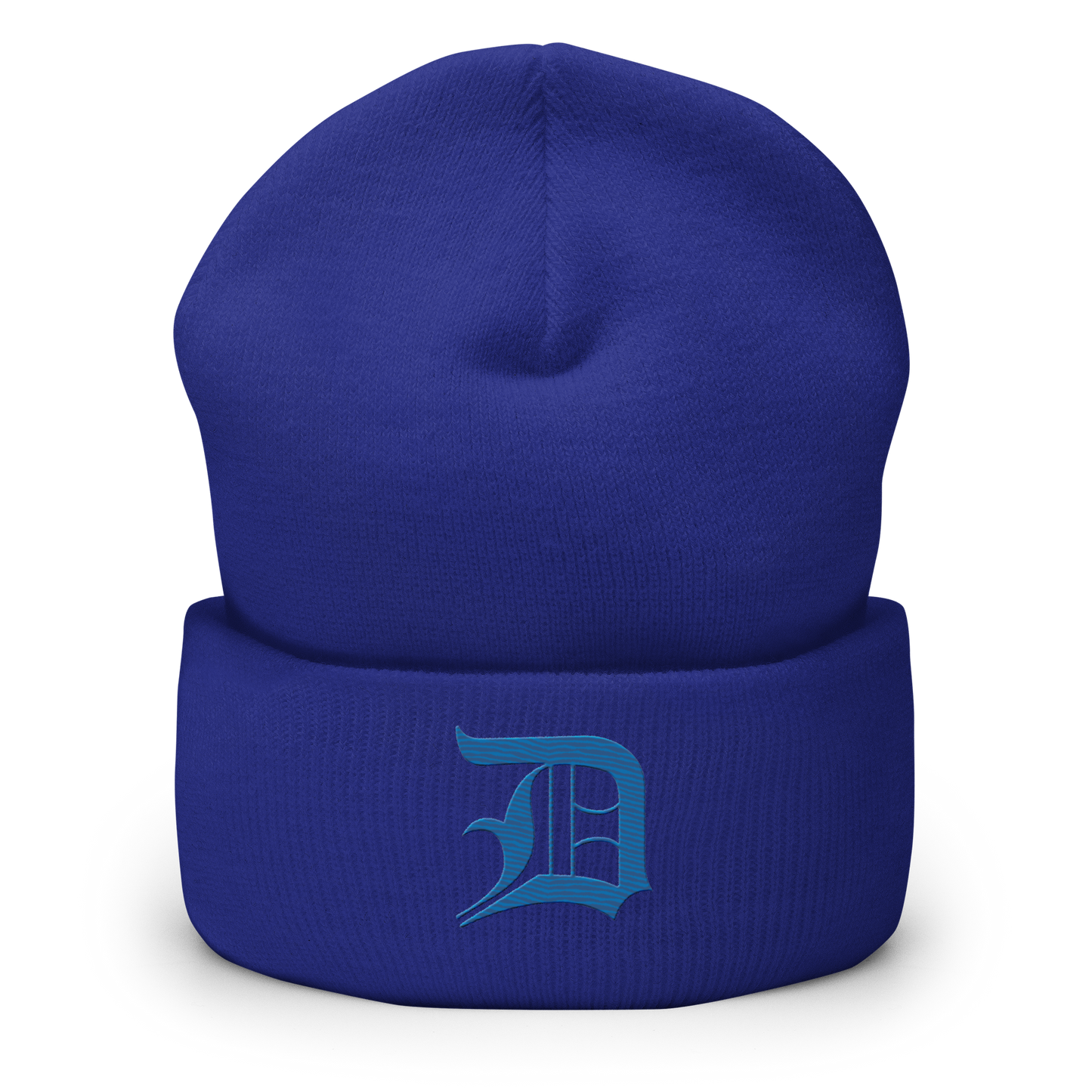 Detroit 'Old English D' Cuffed Beanie (Azure)