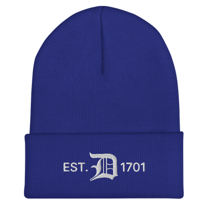 Detroit 'EST. 1701' Cuffed Beanie (w/ Old English 'D')