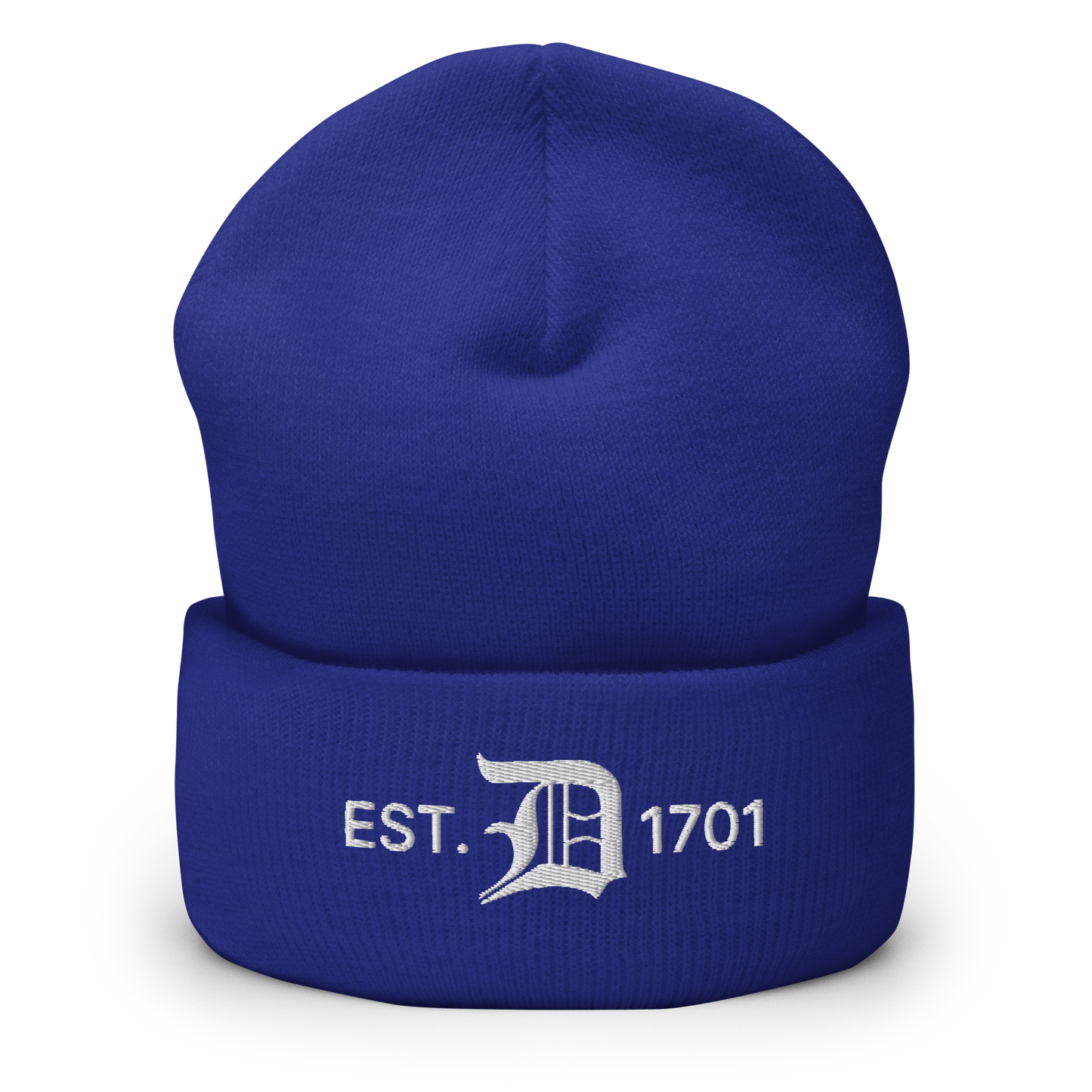 Detroit 'EST. 1701' Cuffed Beanie (w/ Old English 'D')