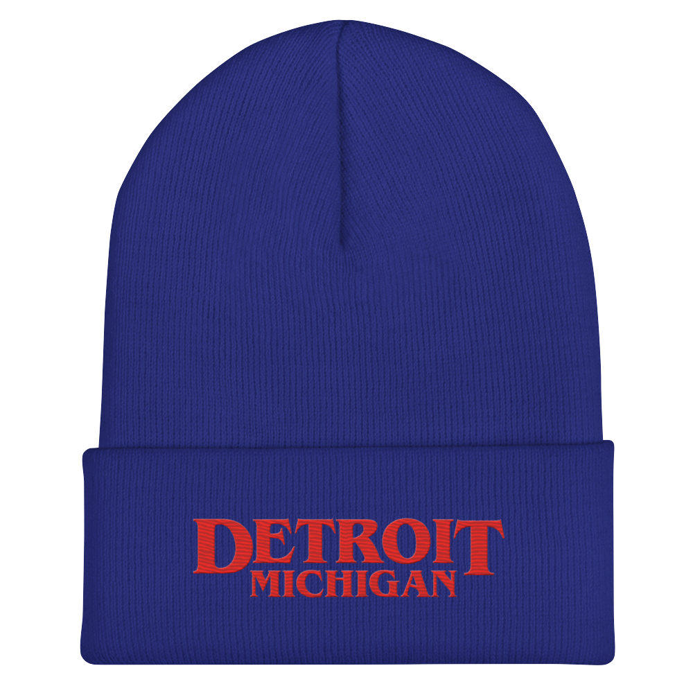 'Detroit Michigan' Cuffed Beanie (80s Teen Drama Parody)