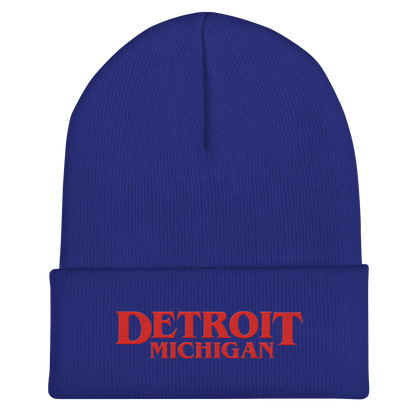 'Detroit Michigan' Cuffed Beanie (80s Teen Drama Parody)