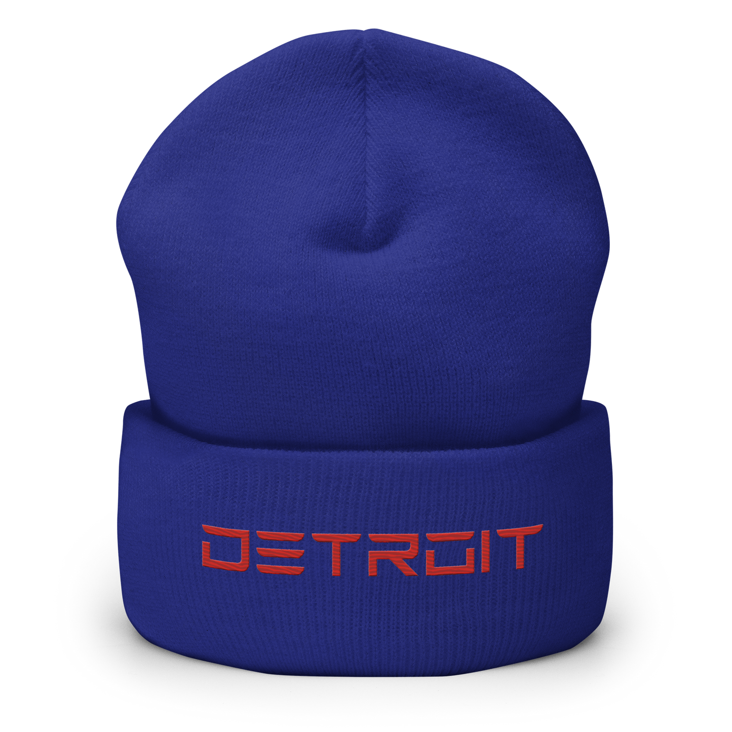 'Detroit' Cuffed Beanie (Electric Font) | Red