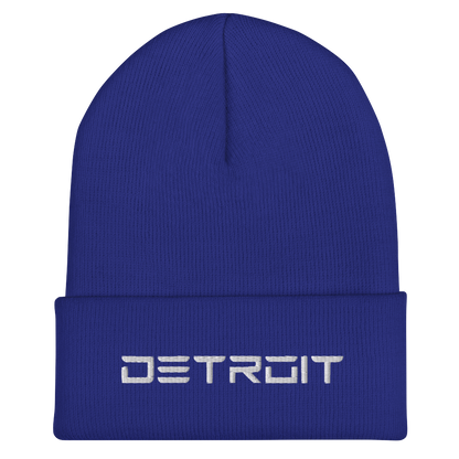 'Detroit' Cuffed Beanie (Electric Font)