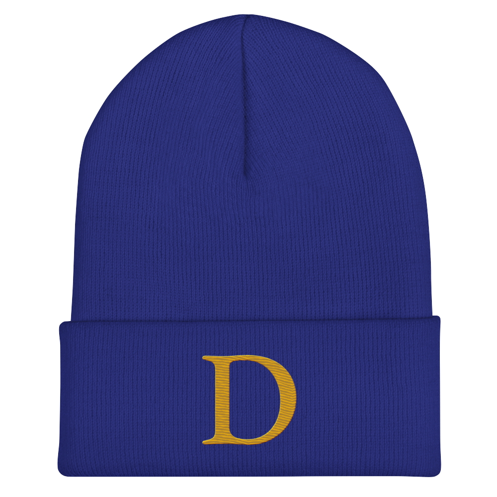 Detroit 'Old French D' Cuffed Beanie (Gold)