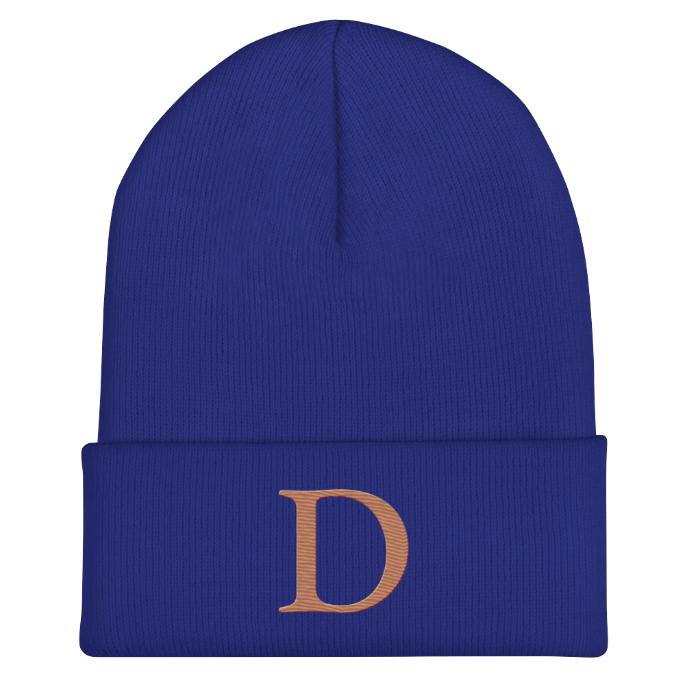 Detroit 'Old French D' Cuffed Beanie (Copper)