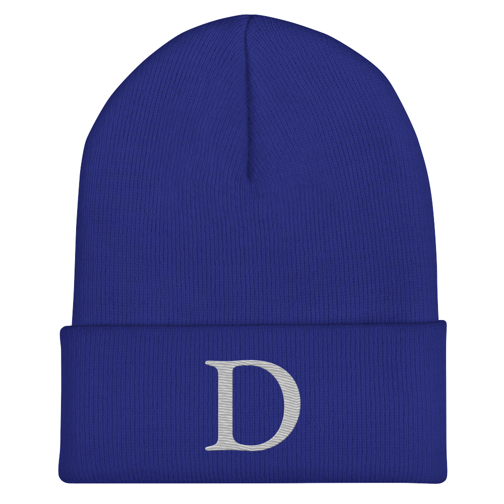 Detroit 'Old French D' Cuffed Beanie (Platinum)