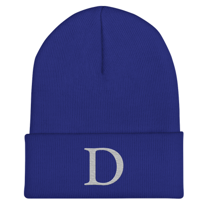 Detroit 'Old French D' Cuffed Beanie (Platinum)