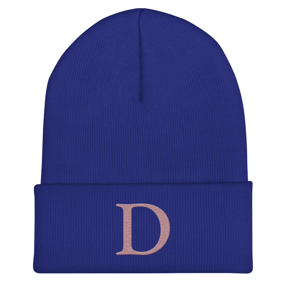 Detroit 'Old French D' Cuffed Beanie (Cherry Blossom Pink)