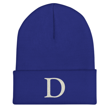 Detroit 'Old French D' Cuffed Beanie (Ivory White)