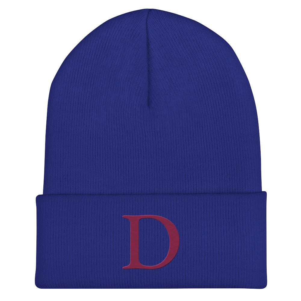 Detroit 'Old French D' Cuffed Beanie (Ruby Red)