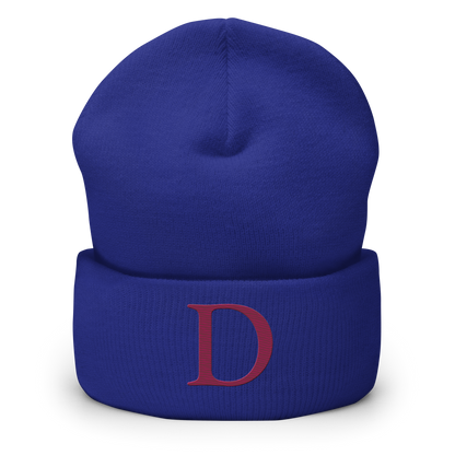 Detroit 'Old French D' Cuffed Beanie (Ruby Red)