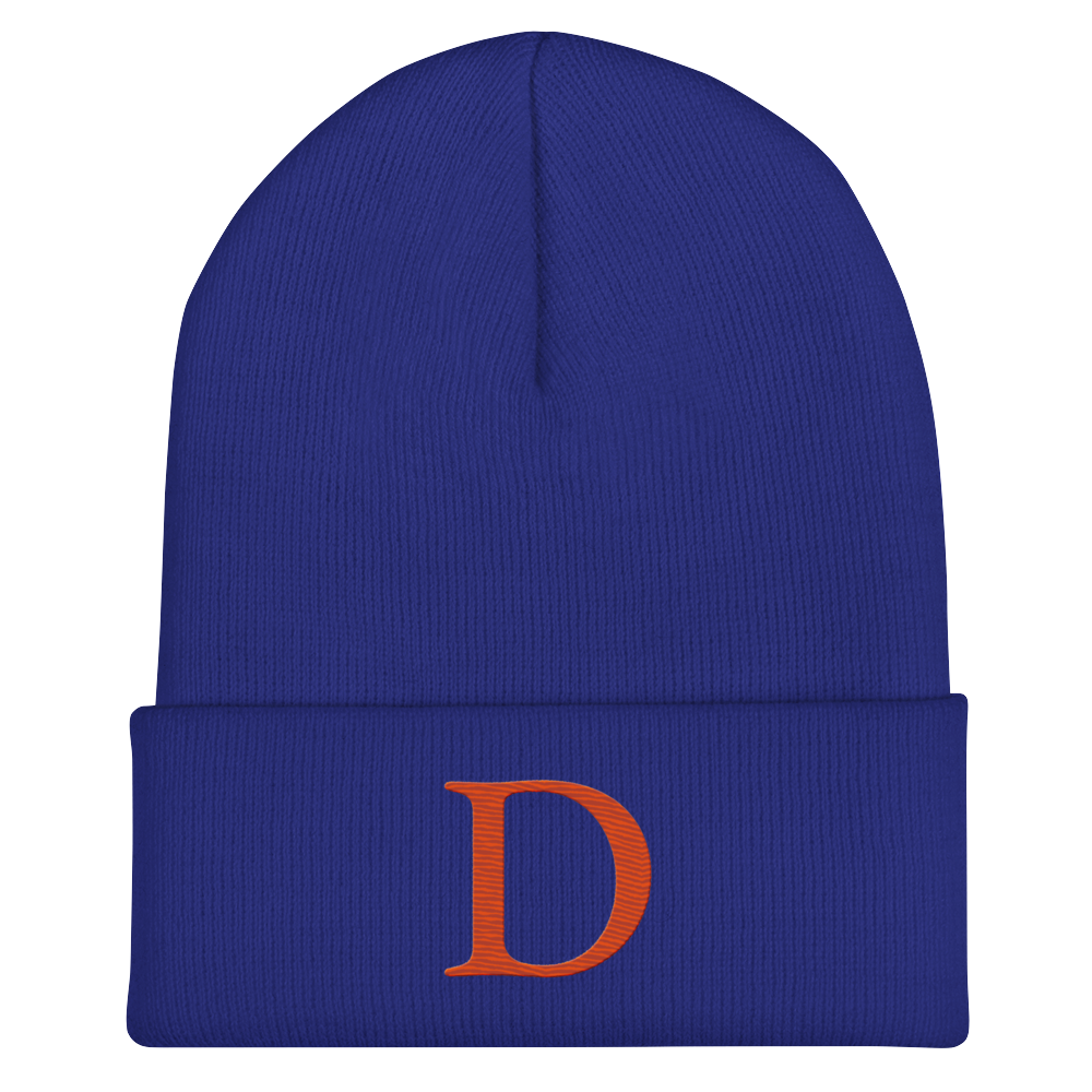 Detroit 'Old French D' Cuffed Beanie (Orange)