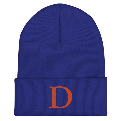 Detroit 'Old French D' Cuffed Beanie (Orange)