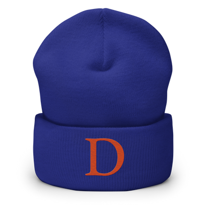 Detroit 'Old French D' Cuffed Beanie (Orange)