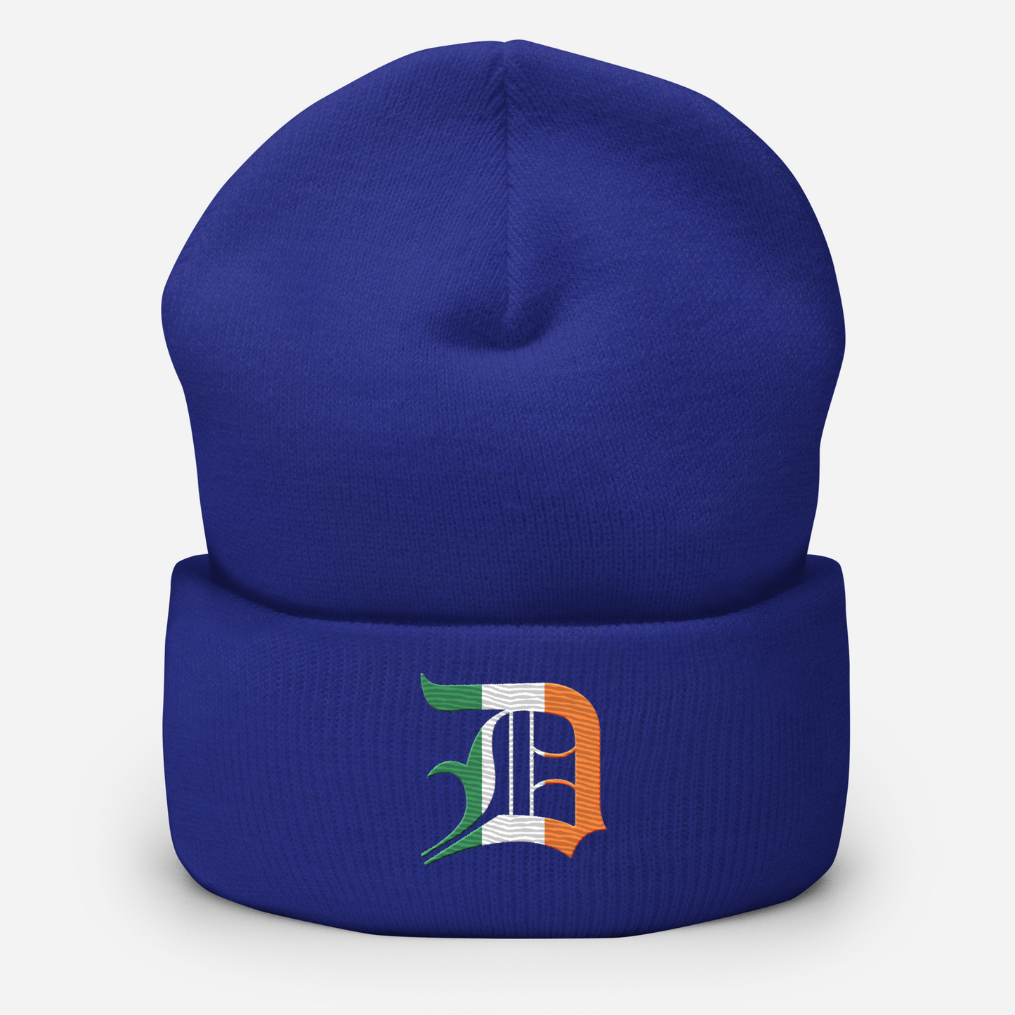 Detroit 'Old English D' Cuffed Beanie (Irish Edition)