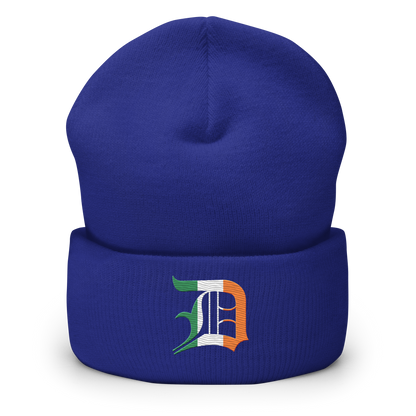 Detroit 'Old English D' Cuffed Beanie (Irish Edition)