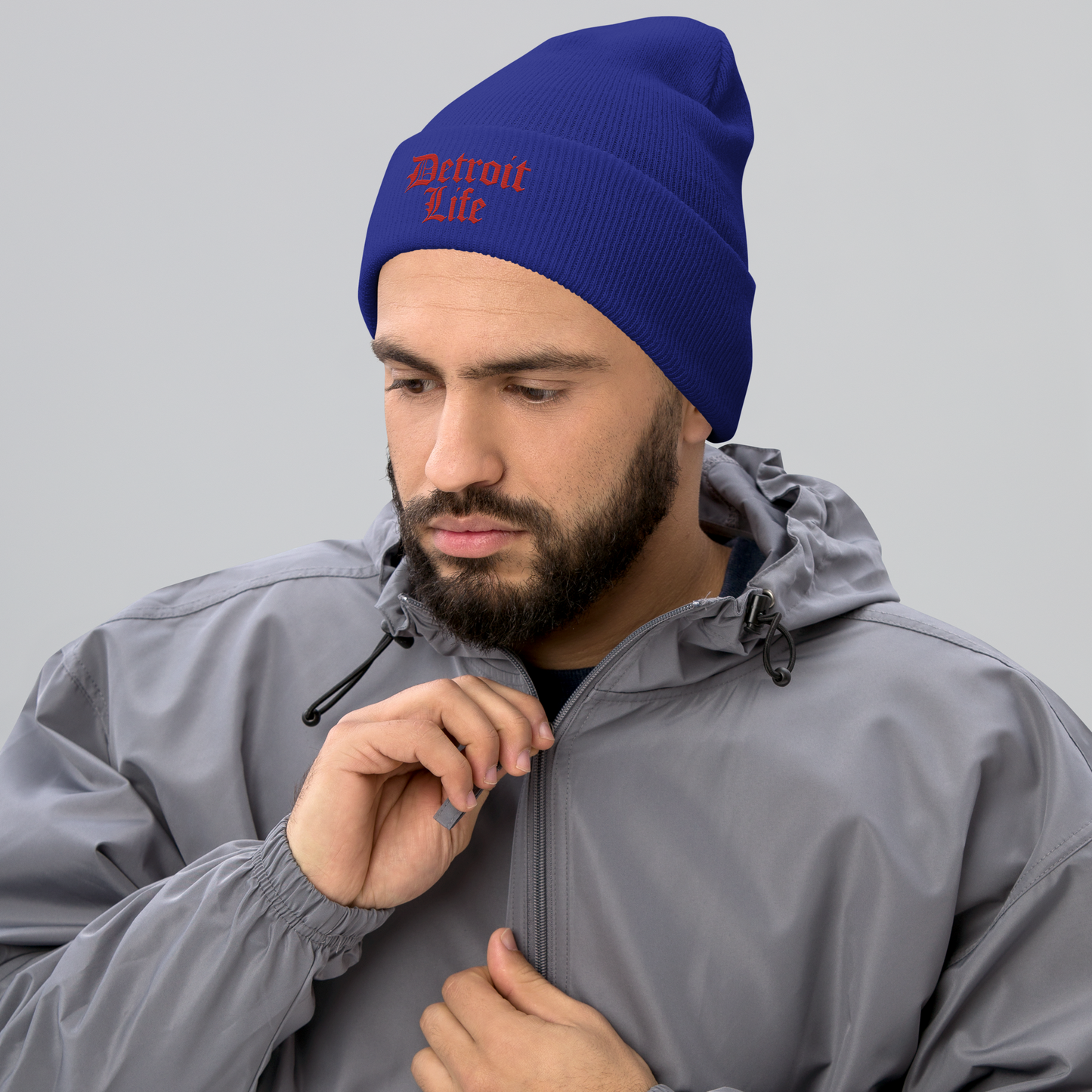 'Detroit Life' Cuffed Beanie | Aliform Red