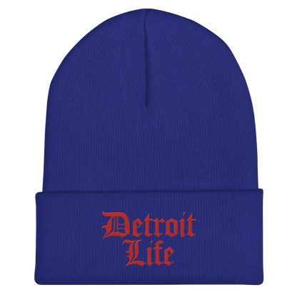 'Detroit Life' Cuffed Beanie | Aliform Red