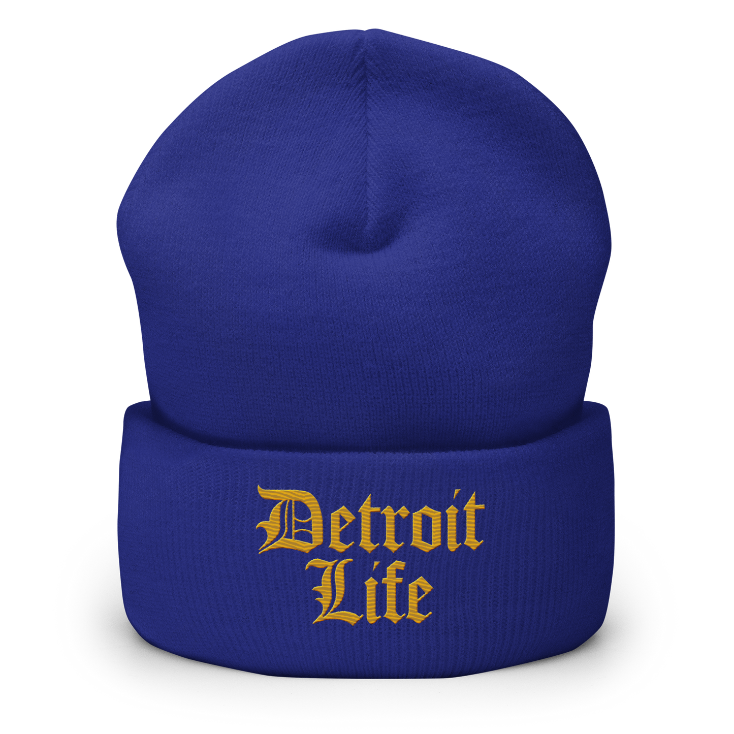 'Detroit Life' Cuffed Beanie | Gold