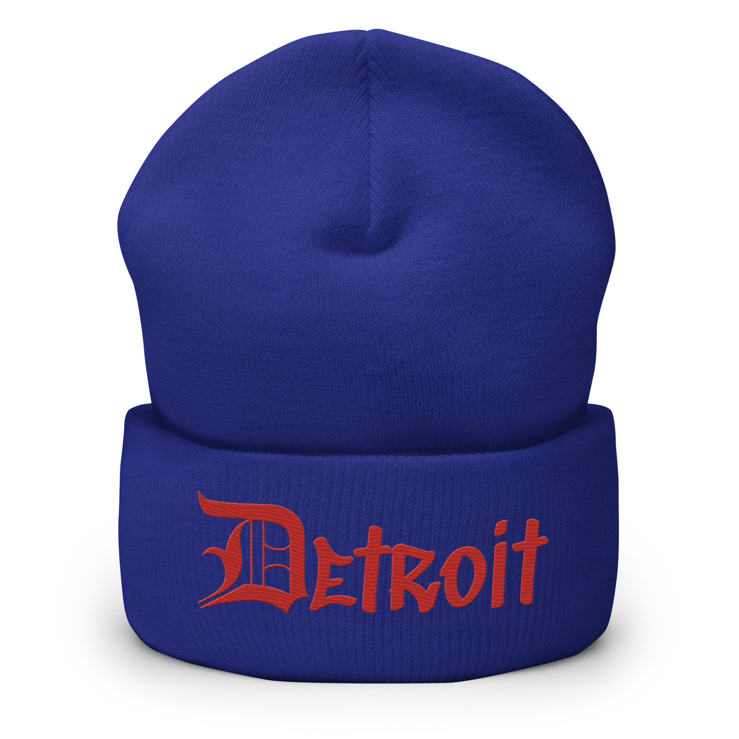 'Detroit' Cuffed Beanie (OED Tag Font) | Aliform Red