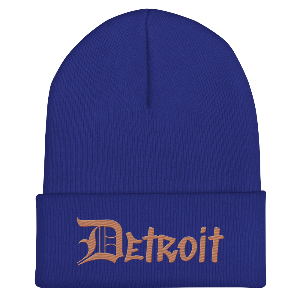 'Detroit' Cuffed Beanie (OED Tag Font) | Copper