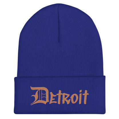 'Detroit' Cuffed Beanie (OED Tag Font) | Copper