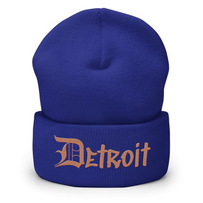 'Detroit' Cuffed Beanie (OED Tag Font) | Copper