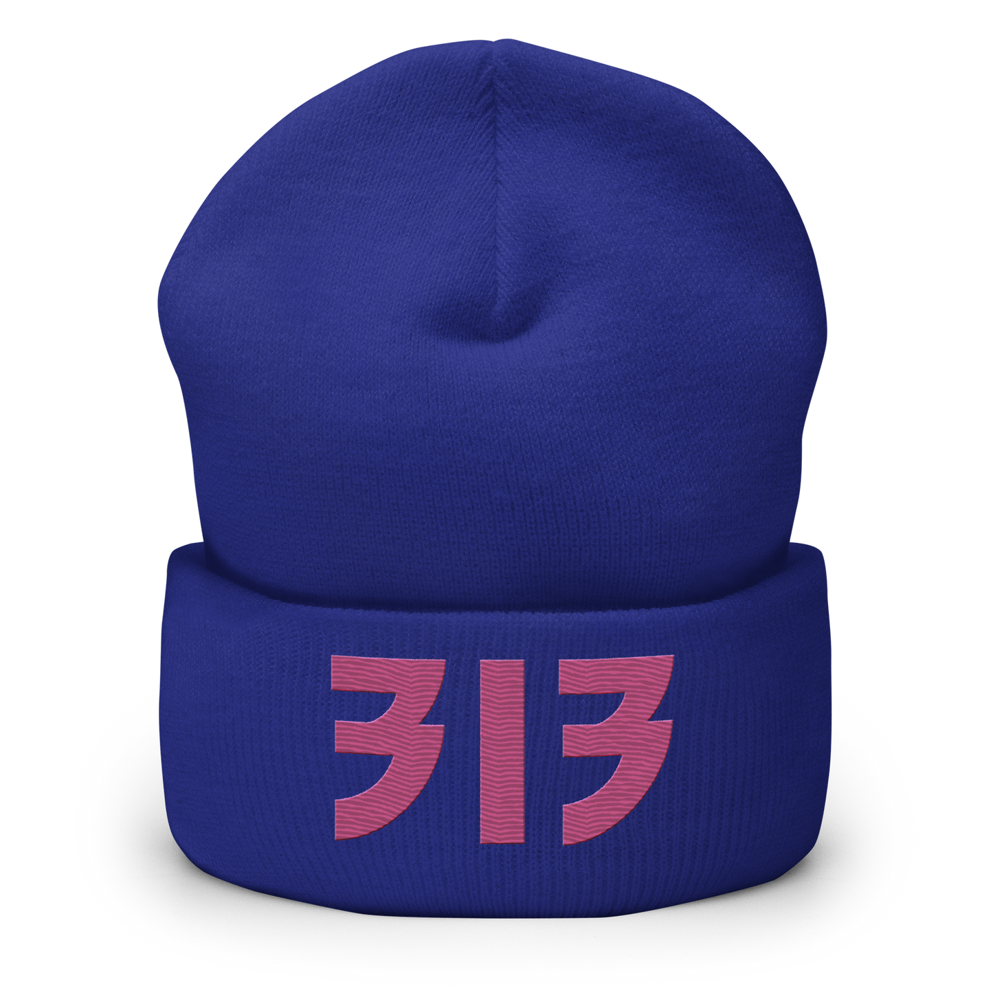 Detroit '313' Cuffed Beanie (Glam Font) | Apple Blossom Pink