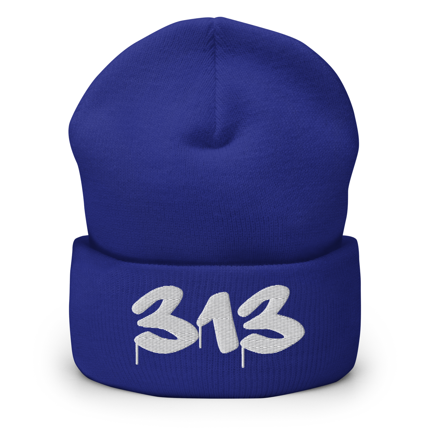 Detroit '313' Cuffed Beanie (Tag Font)