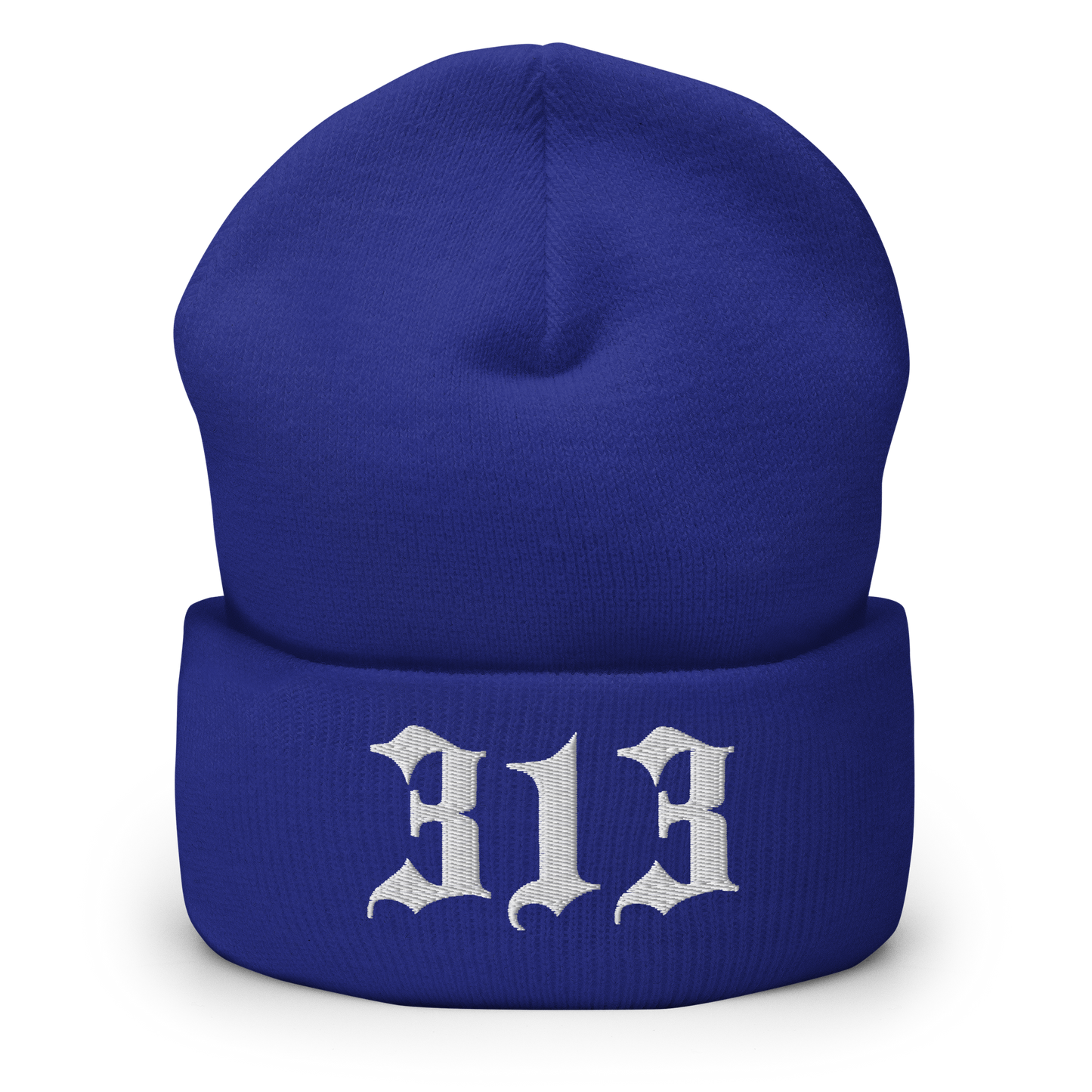 Detroit '313' Cuffed Beanie (Old English Font)