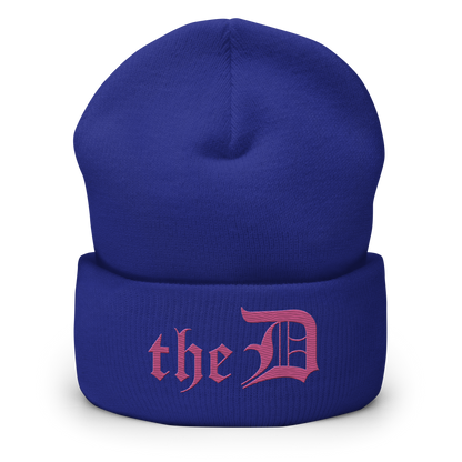 Detroit 'The D' Cuffed Beanie | Apple Blossom Pink