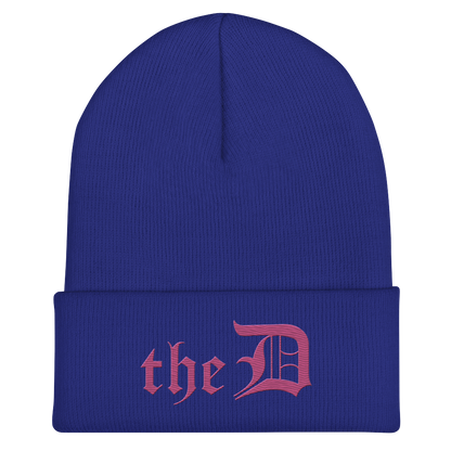 Detroit 'The D' Cuffed Beanie | Apple Blossom Pink