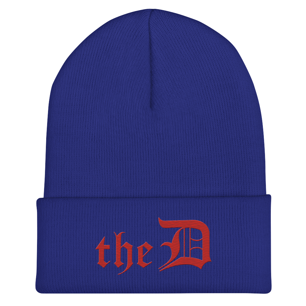 Detroit 'The D' Cuffed Beanie | Aliform Red