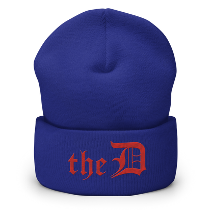 Detroit 'The D' Cuffed Beanie | Aliform Red