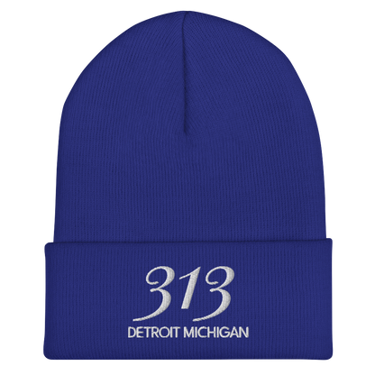 '313 Detroit Michigan' Cuffed Beanie