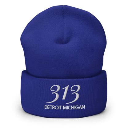 '313 Detroit Michigan' Cuffed Beanie