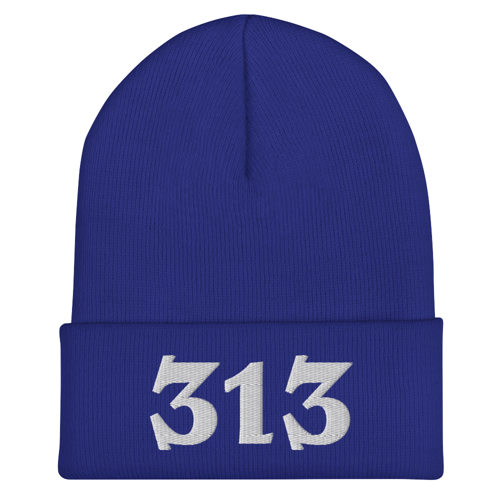 Detroit '313' Cuffed Beanie (Angry Font)