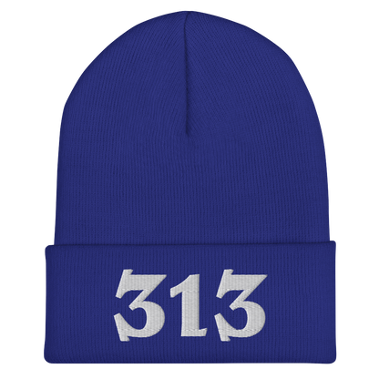 Detroit '313' Cuffed Beanie (Angry Font)