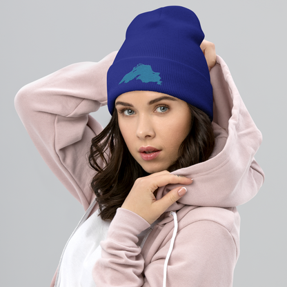 Lake Superior Cuffed Beanie | Traverse Blue