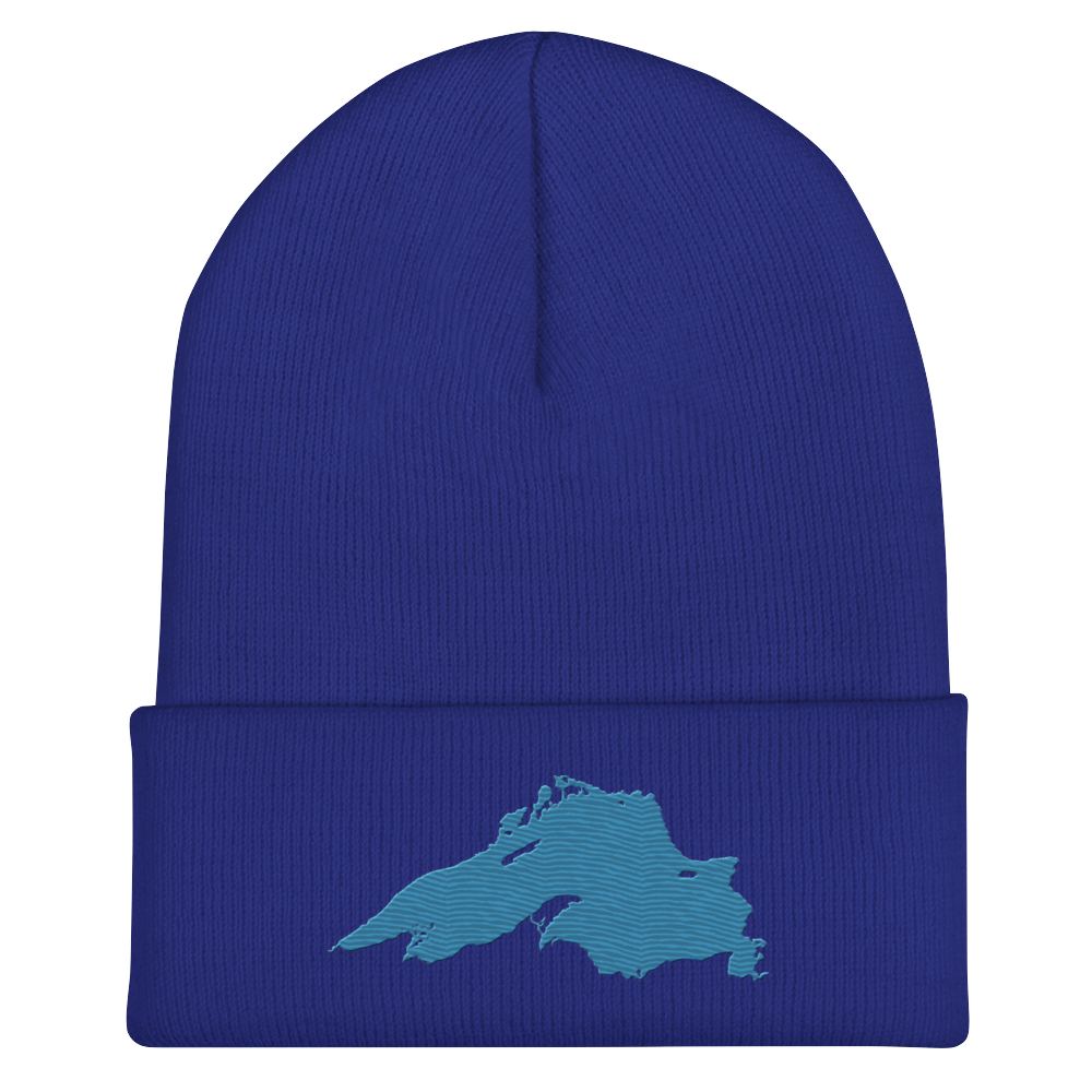 Lake Superior Cuffed Beanie | Traverse Blue