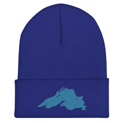 Lake Superior Cuffed Beanie | Traverse Blue