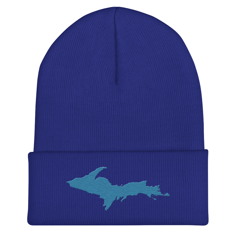 Upper Peninsula Cuffed Beanie | Traverse Blue