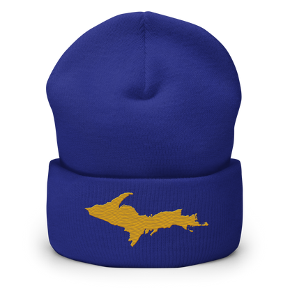 Upper Peninsula Cuffed Beanie | Gold