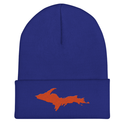 Upper Peninsula Cuffed Beanie | Maple Leaf Orange