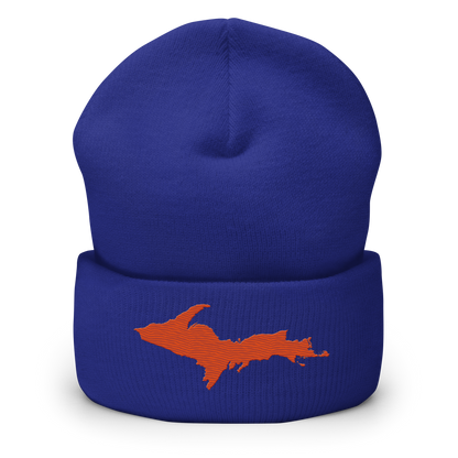 Upper Peninsula Cuffed Beanie | Maple Leaf Orange