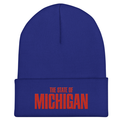 'Michigan' Cuffed Beanie | Flying Superhero Parody