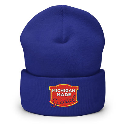 'Michigan Made' Cuffed Beanie | Potato Chip Parody