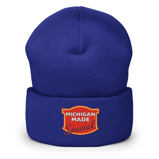 'Michigan Made' Cuffed Beanie | Potato Chip Parody