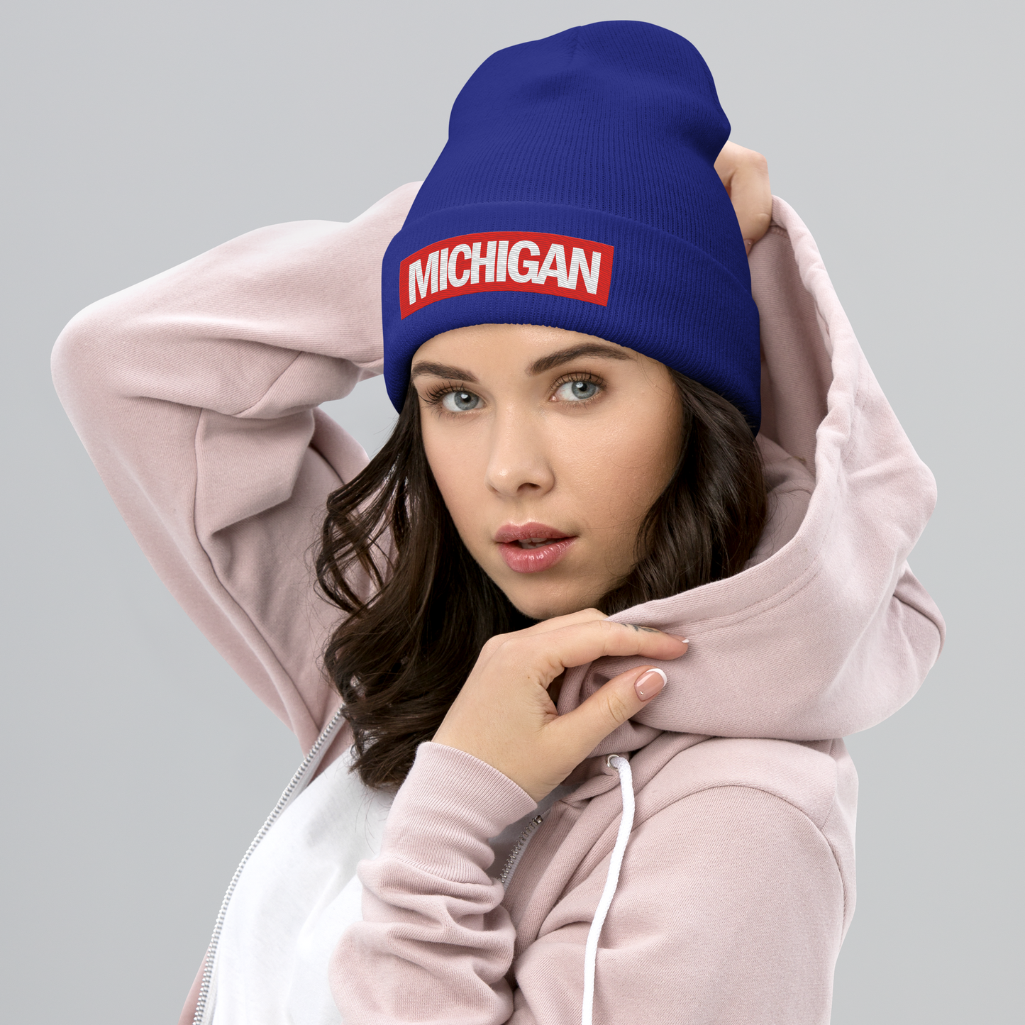 'Michigan' Cuffed Beanie | Superhero Factory Parody