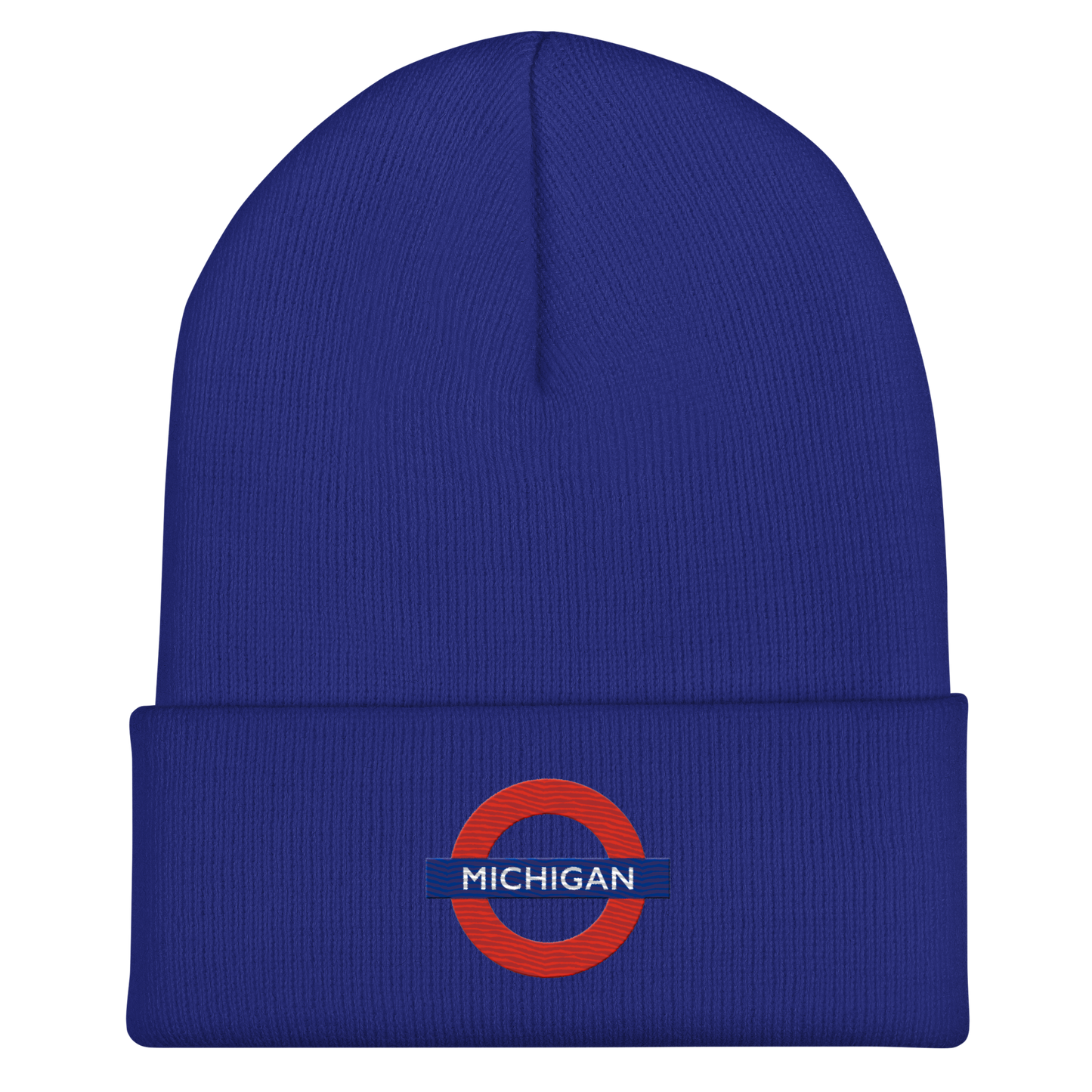 'Michigan' Cuffed Beanie | London Tube Parody